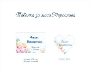 Тейбълка за маса
